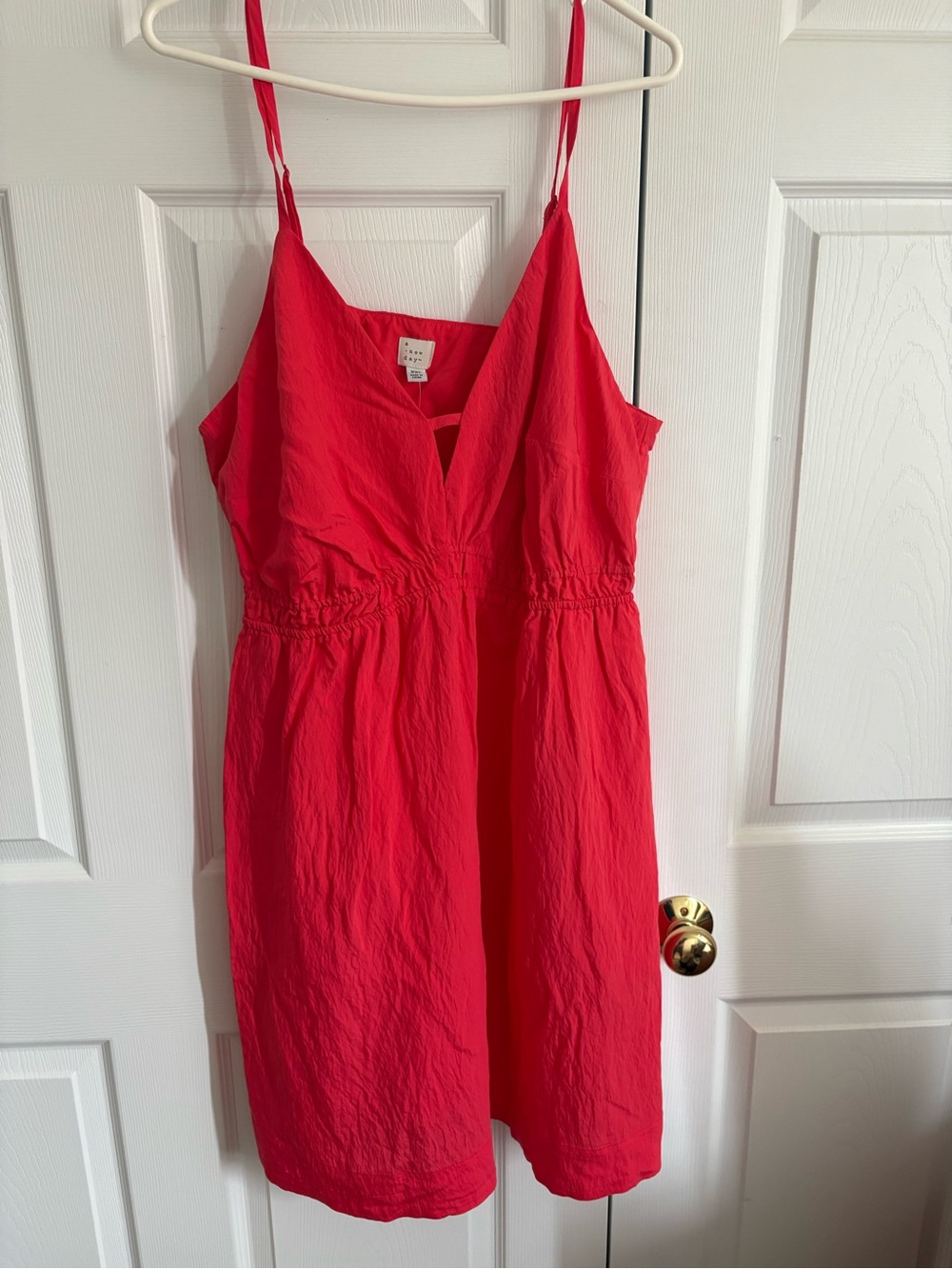 a new day Coral  Sleeveless V-Neck Mini Dress New size XXL